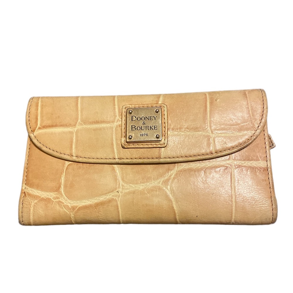 Dooney & Bourke Tan Croc-Embossed Wallet